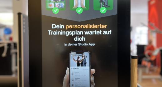 Bildschirm mit Anzeige Trainingsplan